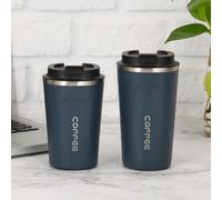Shein 1 pieza Taza de café de acero inoxidable con doble capa al vacío, taza, botella de agua para auto, regreso a la escuela
