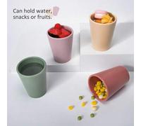 Shein 1 pieza Taza de entrenamiento para beber por sí solo para bebés y niños pequeños, de silicona linda y compacta, a prueba de golpes, apta para lavavaji