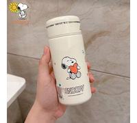 Shein 1 pieza Taza de vacío de acero inoxidable 316 Snoopy de 260ML, botella de agua compacta y aislada con diseño lindo, taza portátil para exteriores, taz