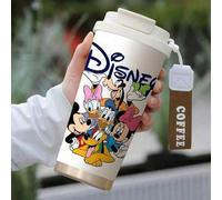 Shein 1 pieza Taza de viaje de 18 onzas de Mickey Mouse de Disney de acero inoxidable - Taza de viaje aislada a prueba de fugas con tapa para bebidas calien