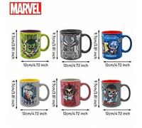 Shein 1 PIEZA Taza del Soldado de Invierno de Marvel con licencia oficial, taza de cerámica de gran valor, taza grande de 11 onzas, taza de espresso o té, r