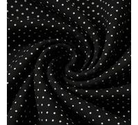 Shein 1 pieza Tela clásica de lunares negros y blancos, tela estampada de lunares con estiramiento en 4 direcciones, tela pre-cortada para hacer un vestido