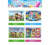 Shein 1 pieza Tela de fondo para fiesta de cumpleaños con tema de Paw Patrol, regalos de Halloween y Navidad, tela de poliéster, con "Feliz Cumpleaños" en e