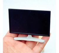 Shein 1 pieza Televisor LCD de sala de estar en miniatura para casa de muñecas, mobiliario, cosas micro en miniatura, maquillaje en miniatura, muebles peque