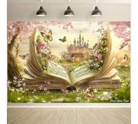 Shein 1 pieza Telón de fondo plano 2D "Cuento de hadas fantástico, ¡embárcate en un viaje mágico! Perfecto para fiestas de cumpleaños, Día del Niño y otras