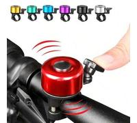 Shein 1 pieza Timbre de bicicleta mini con sonido crujiente y potente, timbre de campana de resorte, bocina de bicicleta de montaña, accesorio de ciclismo,