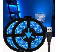 Shein 1 Pieza Tira De Luz Led Flexible De 60 Led/metro, Alimentación Usb, Color Azul, No A Prueba De Agua, Adecuada Para Iluminación De Fondo En Tv, Computa