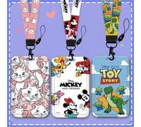 Shein 1 pieza Titular de tarjeta de estudiante con diseño de dibujos animados de Disney dibujos animados, Mickey, Spider-Man, Marvel, con carrete retráctil,
