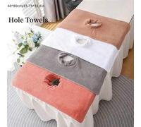 Shein 1 pieza Toalla con orificio para spa de 40*80cm para salón de belleza - Esterilla absorbente de agua para terapia de masaje y cabecera, toalla facial