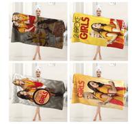 Shein 1 pieza Toalla de baño de la serie "2 Broke Girls" de Warner - Microfibra, suave y absorbente, de secado rápido, perfecta para yoga, natación, piscina