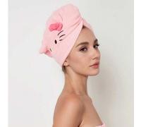 Shein 1 pieza Toalla de mano y toalla de baño suave y absorbente de felpa coral con el personaje de dibujos animados Sanrio Hello Kitty, esenciales de baño.