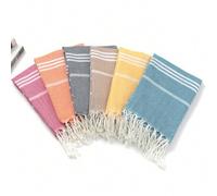 Shein 1 pieza Toalla de playa a rayas de la serie clásica, no encoge, con flecos, de 90*180CM/35.5*71 pulgadas, a prueba de arena, secado rápido, liviana pa