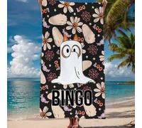 Shein 1 pieza Toalla de playa de Bluey, con el personaje de Bluey usando un diseño de disfraz de fantasma, disponible en 5 estilos, toalla de playa elegante