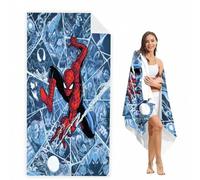 Shein 1 PIEZA Toalla de playa de Disney Marvel Spider-Man - Suave poliéster, de secado rápido, ligera, opción perfecta para verano, piscina, camping y vacac
