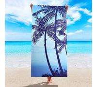 Shein 1 pieza Toalla de playa extra grande, de gran tamaño, ligera, super absorbente, manta de playa de microfibra, esencial para el verano, a prueba de vie