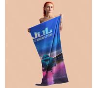 Shein 1 Pieza Toalla de playa Jul C'est Quand Quil Seteint - Toalla de microfibra súper absorbente y de secado rápido con diseño de arte espacial vibrante,