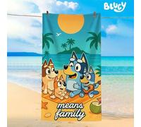 Shein 1 PIEZA Toalla de playa personalizable con el nombre de Bluey. Una toalla de baño suave y de secado rápido para la playa, que presenta al personaje de