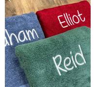 Shein 1 pieza Toalla de rostro bordada con nombre personalizado, toalla de baño bordada a medida - con nombre, regalo para fiesta de pijamas, regalo para da