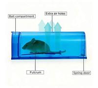 Shein 1 pieza Trampa humana para ratones - Capturador letal para uso en interiores y exteriores, amigable con mascotas para perros y gatos, hecho de plástic