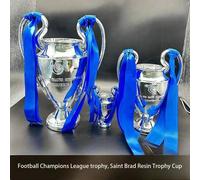Shein 1 pieza Trofeo de resina deportiva, Copa de la Liga de Campeones St. Brad, Copa de grandes orejas, recuerdo de decoración para aficionados al fútbol,