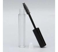 Shein 1 pieza Tubo de máscara de plástico ABS vacío de 10 ml con forma circular, utilizado para líquido de crecimiento de pestañas, envase cosmético, recipi