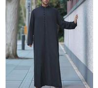 Shein 1 pieza Túnica larga tradicional para hombres, ropa árabe, tribu Kosa, atuendo tradicional africano, vestido largo Kurta para hombres, traje aplicable