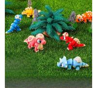 Shein 1 pieza - Último dinosaurio mini impreso en 3D de moda, juguete de dinosaurio interesante, se puede usar como juguete/decoración, material de plástico