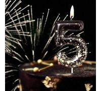 Shein 1 pieza Últimos números impresos en seda con un patrón especial imitación de fuegos artificiales, velas lindas para decoraciones de cumpleaños o bodas
