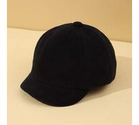 Shein 1 pieza unisex Bebé simple negro protección solar Gorra , Gorra de béisbol , todo-coincidencia , adecuado para uso diario