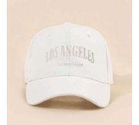 Shein 1 pieza Unisex Gorra de letra bordada con estilo LOS ÁNGELES Y2K, protección solar, transpirable, gorra moderna y versátil para actividades de ocio al
