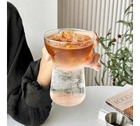 Shein 1 pieza Vaso de transparente de 400ml (excluye pajita), vaso de copa ancha, taza de café estadounidense, vaso de para desayuno, leche, extracto frío.