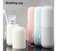 Shein 1 pieza Vaso portátil para cepillo de dientes, Caja de almacenamiento de pasta de dientes para baño, Organizador de artículos de tocador de viaje, Inn