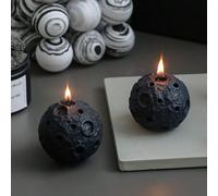 Shein 1 PIEZA Vela de aromaterapia en forma de luna, adorno creativo de alta gama, vela perfumada en forma de bola, caja de regalo de aromaterapia para Hall