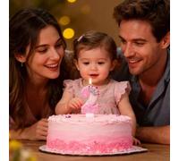 Shein 1 pieza Vela de pastel con purpurina brillante del 0 al 9 para fiestas con tema de princesa, vela de cumpleaños con número 3D brillante con corona y s