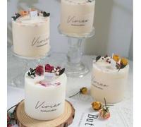 Shein 1 pieza Vela perfumada de cera de soja, aroma relajante de bosque con naranja, canela y rosa, vela floral para decoración del hogar, adecuada para reg