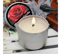 Shein 1 pieza Vela perfumada, vela de aceite esencial de caja de hierro para masaje, vela de aceite corporal con loción de coco geotérmica, adecuada para do