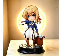 Shein 1 pieza/Versión linda Violet Evergarden Eternal Garden Modelo periférico de anime 2D adorno de escritorio para funda de PC