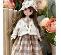 Shein 1 pieza Vestido de encaje floral hecho a mano de 30 cm para muñeca de hada del bosque, atuendo de princesa para muñeca BJD SD, colección de regalos pa