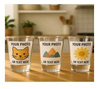 Shein 1 pieza "Vivieron felices para siempre" Vaso shot personalizado de 45ml - Recuerdos de boda grabados, regalos de aniversario para parejas y souvenirs
