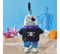 Shein 1 pieza X POKOJA LAND Llavero de peluche 3D, con forma de pez pirata, diseño divertido y aventurero, se puede colgar en bolsos, llaves, mochilas escol