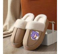 Shein 1 pieza/Zapatillas de Pokémon Pantuflas de dibujos animados adecuadas para otoño e invierno, cómodas y gruesas para el hogar, dormitorio, estilo de in