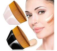 Shein 1 Pincel de maquillaje de base y 1 caja de almacenamiento, pincel de maquillaje de base para una aplicación rápida y sin defectos de rubor, líquido, c