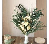 Shein 1 ramo de flores mixtas de paniculata, eucalipto y hierba limón, ramo de plantas naturales, adecuado para arreglos florales en jarrones de mesa, flore