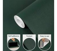 Shein 1 rollo de 40cm x 300cm de papel tapiz autoadhesivo verde oscuro, unicolor, removible, adecuado para dormitorio, gabinete, impermeable, también para s