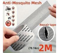 Shein 1 rollo de 5 cm * 200 cm de nueva cinta adhesiva resistente para reparar ventanas, kit de reparación de ventanas, cinta para reparar pantallas de vent
