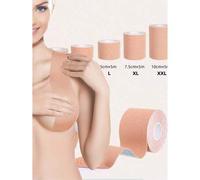 Shein 1 Rollo de Cinta Elástica Invisible para el Pecho, Elevador y Sujetador de Busto, Cinta Corporal para Músculos del Pecho, Estilo Envolvente Deportivo