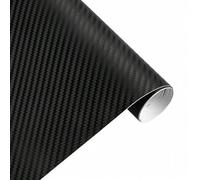 Shein 1 Rollo De Envoltura De Vinilo De Fibra De Carbono 3d (sin Liberación De Aire), Negro