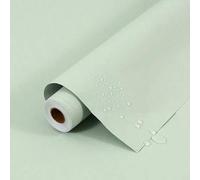 Shein 1 rollo de papel tapiz autoadhesivo de color verde hierba mate, vinilo grueso resistente al agua y al aceite, adecuado para sala de estar, cocina, dor