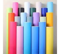 Shein 1 rollo de papel tapiz autoadhesivo de unicolor, papel contact removible mate, película de vinilo decorativa para pared de dormitorio, artículos de de