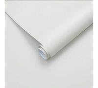 Shein 1 Rollo de papel tapiz blanco puro, resistente al agua y al desgaste, papel tapiz decorativo para el hogar, removible y reutilizable, adecuado para do